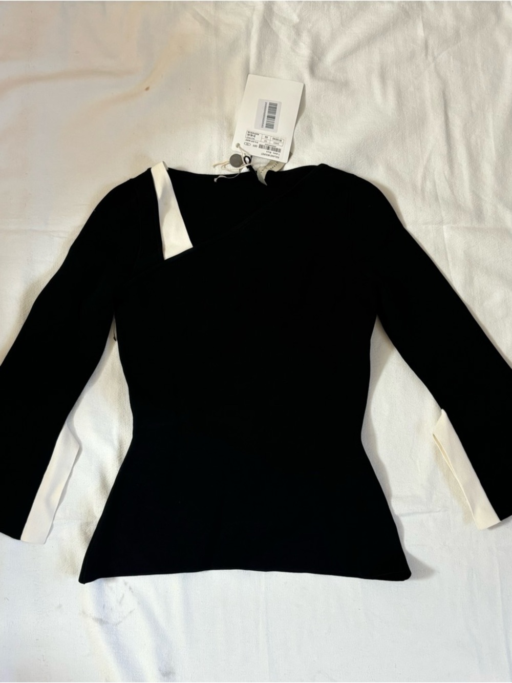 Roland Mouret Top with Cream Accent - Picture 2 of 6
